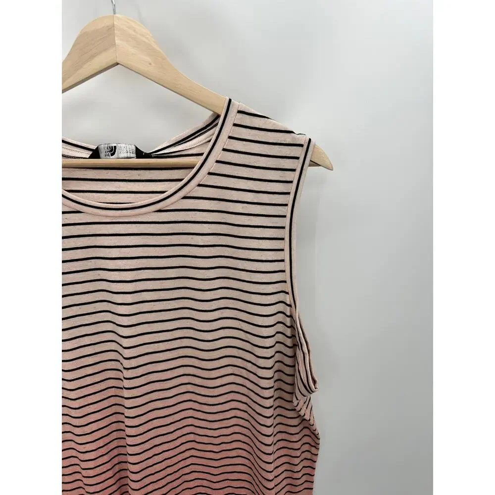 The North Face Top Women XL NWT White Pink Salt Stripe Dye Sleeveless Tank - Picture 3 of 9